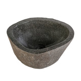 WASKOM VAN NATUURLIJKE RIVIERSTEEN - GRIJS 30-35X15X3CM