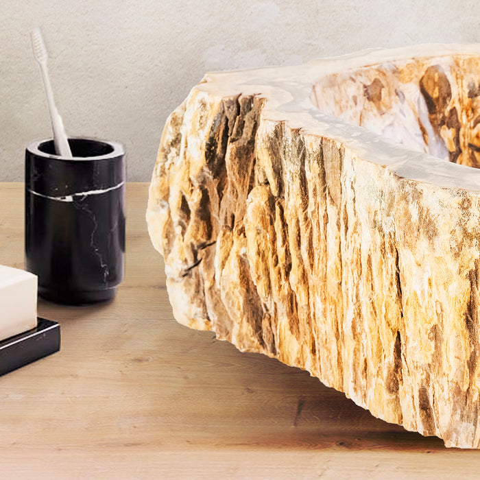 WASKOM FOSSIEL HOUT 30-35x15CM