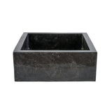VIERKANTEN OPBOUW WASKOM VOLLEDIG GEPOLIJST - ZWART 40X40X15CM