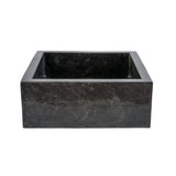 VIERKANTEN OPBOUW WASKOM VOLLEDIG GEPOLIJST - ZWART 40X40X15CM