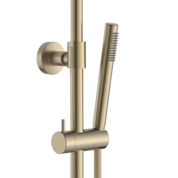 ALONI OPTIMA RONDO REGENDOUCHESET - THERMOSTATISCH - OPBOUW - COOL TOUCH - BELGAQUA - GEBORSTELD GOUD (PVD)