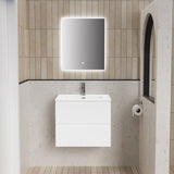 ALONI LIVA BADKAMERMEUBELSET COMPLEET - MET ONDERKAST - MET WASTAFEL - MET LED SPIEGEL - 60CM - GLANZEND WIT