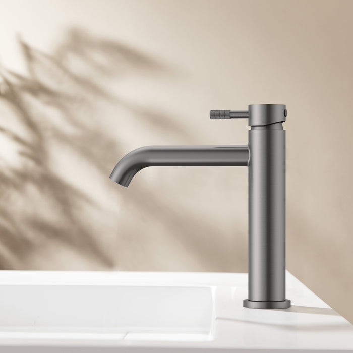 STRIA WASTAFELMENGKRAAN - COLD START - HENDEL MET VERFIJNDE RIBBELSTRUCTUUR - ZONDER AFVOERPLUG - GUNMETAL (PVD)