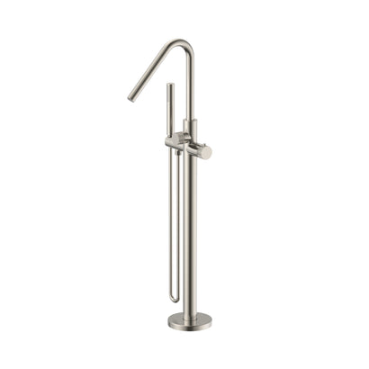 STRIA BADMENGKRAAN - VRIJSTAAND - THERMOSTATISCH - MET HANDDOUCHE EN DOUCHESLANG - KNOPPEN MET RIBBELSTRUCTUUR - BELGAQUA - GEBORSTELD RVS