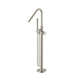 STRIA BADMENGKRAAN - VRIJSTAAND - THERMOSTATISCH - MET HANDDOUCHE EN DOUCHESLANG - KNOPPEN MET RIBBELSTRUCTUUR - BELGAQUA - GEBORSTELD RVS