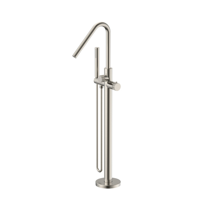 STRIA BADMENGKRAAN - VRIJSTAAND - THERMOSTATISCH - MET HANDDOUCHE EN DOUCHESLANG - KNOPPEN MET RIBBELSTRUCTUUR - BELGAQUA - GEBORSTELD RVS