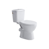 ALONI PRO DUOBLOK - STAAND TOILET - RANDLOOS - P-TRAP - MUURUITLAAT - MET RESERVOIR - MET SPOELMECHANISME - DUBBELE SPOELFUNCTIE 4/6L - MET ZITTING - SOFTCLOSE - QUICK RELEASE - 39X73X67 CM - WIT