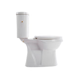 ALONI PRO5026 DUOBLOK - STAAND TOILET MET BIDET - RANDLOOS - S-TRAP - VLOERUITLAAT - MET RESERVOIR - MET SPOELMECHANISME - DUBBELE SPOELFUNCTIE 4/6L - MET ZITTING - SOFTCLOSE - QUICK RELEASE - 40X79X65 CM - WIT