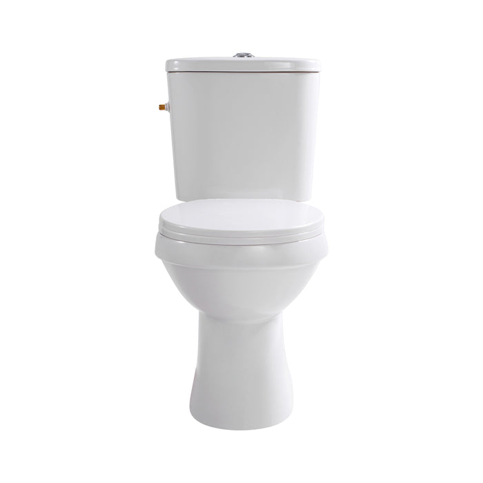 ALONI PRO5026 DUOBLOK - STAAND TOILET MET BIDET - RANDLOOS - S-TRAP - VLOERUITLAAT - MET RESERVOIR - MET SPOELMECHANISME - DUBBELE SPOELFUNCTIE 4/6L - MET ZITTING - SOFTCLOSE - QUICK RELEASE - 40X79X65 CM - WIT