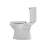 ALONI PRO5026 DUOBLOK - STAAND TOILET MET BIDET - RANDLOOS - S-TRAP - VLOERUITLAAT - MET RESERVOIR - MET SPOELMECHANISME - DUBBELE SPOELFUNCTIE 4/6L - MET ZITTING - SOFTCLOSE - QUICK RELEASE - 40X79X65 CM - WIT