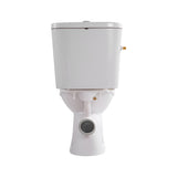 ALONI PRO5027 DUOBLOK - STAAND TOILET MET BIDET - RANDLOOS - P-TRAP - MUURUITLAAT - MET RESERVOIR - MET SPOELMECHANISME - DUBBELE SPOELFUNCTIE 4/6L - MET ZITTING - SOFTCLOSE - QUICK RELEASE - 40X79X65 CM - WIT