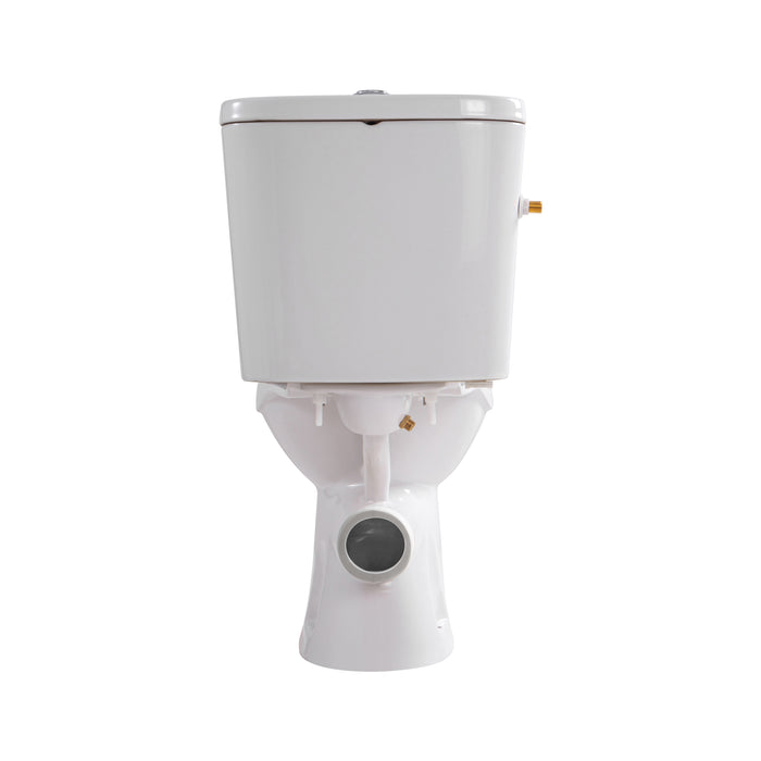 ALONI PRO5027 DUOBLOK - STAAND TOILET MET BIDET - RANDLOOS - P-TRAP - MUURUITLAAT - MET RESERVOIR - MET SPOELMECHANISME - DUBBELE SPOELFUNCTIE 4/6L - MET ZITTING - SOFTCLOSE - QUICK RELEASE - 40X79X65 CM - WIT