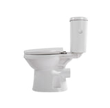 ALONI PRO5027 DUOBLOK - STAAND TOILET MET BIDET - RANDLOOS - P-TRAP - MUURUITLAAT - MET RESERVOIR - MET SPOELMECHANISME - DUBBELE SPOELFUNCTIE 4/6L - MET ZITTING - SOFTCLOSE - QUICK RELEASE - 40X79X65 CM - WIT