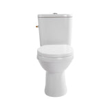 ALONI PRO5027 DUOBLOK - STAAND TOILET MET BIDET - RANDLOOS - P-TRAP - MUURUITLAAT - MET RESERVOIR - MET SPOELMECHANISME - DUBBELE SPOELFUNCTIE 4/6L - MET ZITTING - SOFTCLOSE - QUICK RELEASE - 40X79X65 CM - WIT