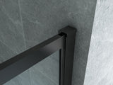 ALONI INLOOPDOUCHE MET KADER - 1400 X 2000MM - MAT ZWART - HELDER GLAS