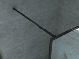 ALONI INLOOPDOUCHE MET KADER - 1400 X 2000MM - MAT ZWART - HELDER GLAS