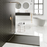 ALONI ELITE DOUCHEBAK - COMPOSIET - 180X90X3CM - MAT ZWART