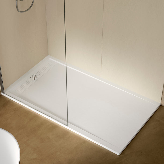 ALONI ELITE DOUCHEBAK - COMPOSIET - 180X90X3CM - MAT WIT