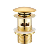 CREAVIT AFVOERPLUG - CLICK WASTE 5/4" - MET OVERLOOP - GLANZEND GOUD
