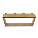 OPBOUWNIS VOOR DOUCHEWAND - 4 HANDDOEKHAKEN - ALUMINIUM - 60X30X8 CM - BRUIN BRONS