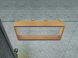 OPBOUWNIS VOOR DOUCHEWAND - 4 HANDDOEKHAKEN - ALUMINIUM - 60X30X8 CM - BRUIN BRONS