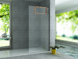 OPBOUWNIS VOOR DOUCHEWAND - 4 HANDDOEKHAKEN - ALUMINIUM - 60X30X8 CM - BRUIN BRONS