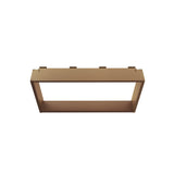 OPBOUWNIS VOOR DOUCHEWAND - 4 HANDDOEKHAKEN - ALUMINIUM - 60X30X8 CM - GEBORSTELD GOUD