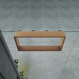 OPBOUWNIS VOOR DOUCHEWAND - 4 HANDDOEKHAKEN - ALUMINIUM - 60X30X8 CM - GEBORSTELD KOPER