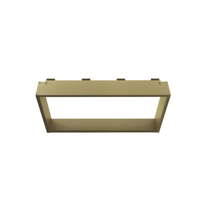 OPBOUWNIS VOOR DOUCHEWAND - 4 HANDDOEKHAKEN - ALUMINIUM - 60X30X8 CM - GEBORSTELD GOUD