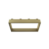 OPBOUWNIS VOOR DOUCHEWAND - 4 HANDDOEKHAKEN - ALUMINIUM - 60X30X8 CM - GEBORSTELD GOUD