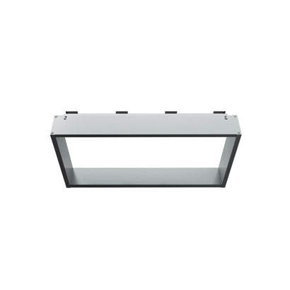OPBOUWNIS VOOR DOUCHEWAND - 4 HANDDOEKHAKEN - ALUMINIUM - 60X30X8 CM - GLANZEND ALUMINIUM