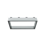 OPBOUWNIS VOOR DOUCHEWAND - 4 HANDDOEKHAKEN - ALUMINIUM - 60X30X8 CM - GLANZEND ALUMINIUM