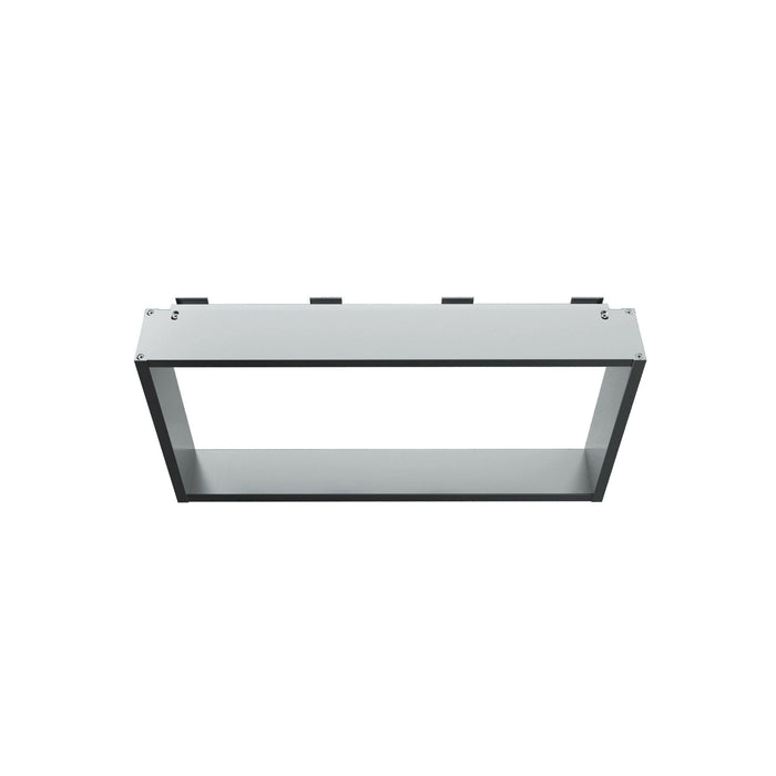 OPBOUWNIS VOOR DOUCHEWAND - 4 HANDDOEKHAKEN - ALUMINIUM - 60X30X8 CM - GLANZEND ALUMINIUM