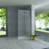 OPBOUWNIS VOOR DOUCHEWAND - 4 HANDDOEKHAKEN - ALUMINIUM - 60X30X8 CM - GLANZEND ALUMINIUM