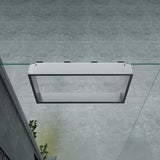 OPBOUWNIS VOOR DOUCHEWAND - 4 HANDDOEKHAKEN - ALUMINIUM - 60X30X8 CM - GLANZEND ALUMINIUM