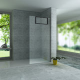 OPBOUWNIS VOOR DOUCHEWAND - 4 HANDDOEKHAKEN - ALUMINIUM - 60X30X8 CM - GUNMETAL