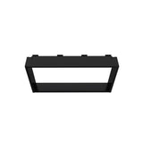 OPBOUWNIS VOOR DOUCHEWAND - 4 HANDDOEKHAKEN - ALUMINIUM - 60X30X8 CM - MAT ZWART