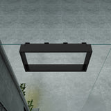 OPBOUWNIS VOOR DOUCHEWAND - 4 HANDDOEKHAKEN - ALUMINIUM - 60X30X8 CM - MAT ZWART
