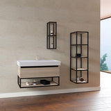 ALONI SHARP KOLOMKAST (30X35X135CM) - HAZELNOOT