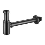 ALONI DESIGN WASTAFEL SIFON UIT MESSING 5/4 (33CM) - GUNMETAL GRIJS