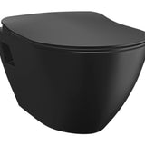 DESIGN OPHANG WC MET RVS SPROEIER (BIDET), MAT ZWART