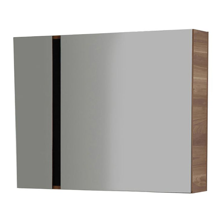 VERTI 100 SPIEGELKAST OKKERNOOT-ZWART 98X80X17CM