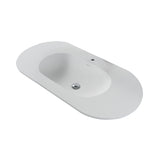 BEGONIA WASTAFEL - 1 WASBAK - MET OVERLOOP - 1 KRAANGAT - KUNSTMARMER - 120X1,2X52,5 CM - MAT WIT