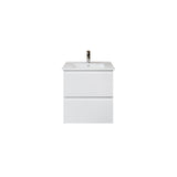 ALONI SALLY XL WASTAFELONDERKAST - 2 LADES - SOFTCLOSE - GREEPLOOS - 56X60X45,3 CM - GLANZEND WIT
