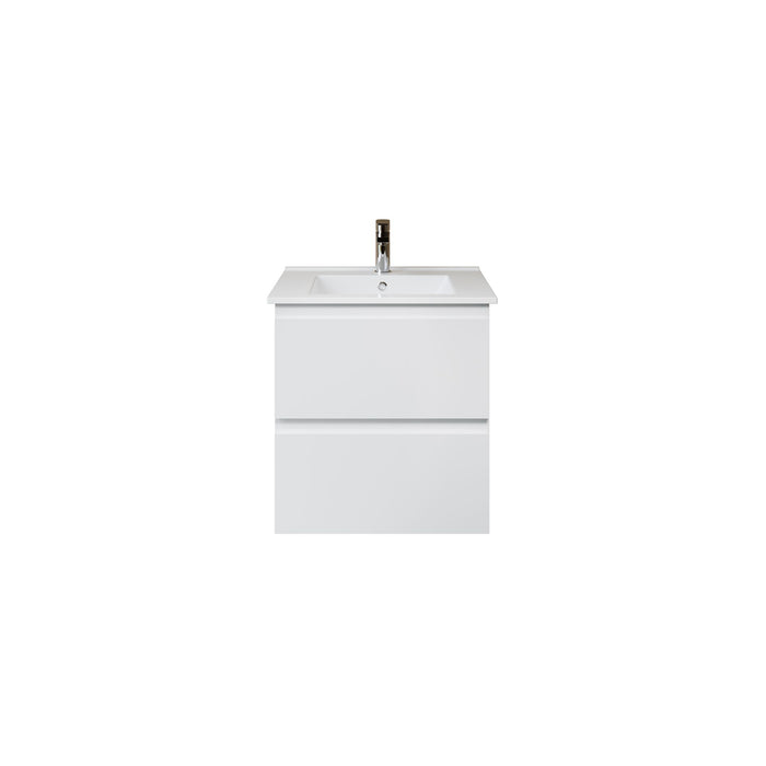 ALONI SALLY XL WASTAFELONDERKAST - 2 LADES - SOFTCLOSE - GREEPLOOS - 56X60X45,3 CM - GLANZEND WIT