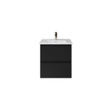 ALONI SALLY XL WASTAFELONDERKAST - 2 LADES - SOFTCLOSE - GREEPLOOS - 56X60X45,3 CM - MAT ZWART