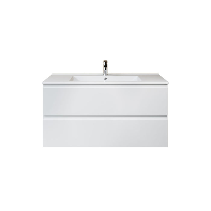 ALONI SALLY XL WASTAFELONDERKAST - 2 LADES - SOFTCLOSE - GREEPLOOS - 118X60X45,3 CM - GLANZEND WIT