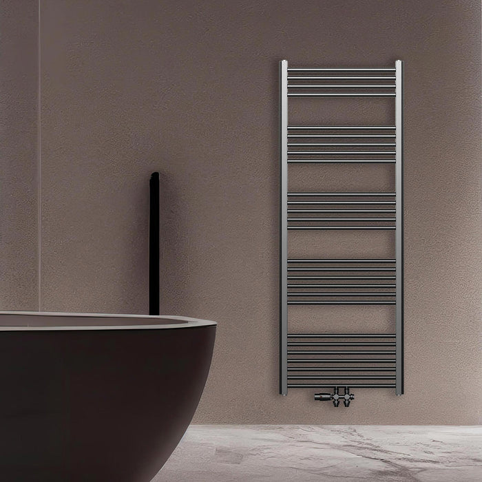 BELRAD HANDDOEKDROGER - LINKS-RECHTS/MIDDENAANSLUITING - 414 WATT - 1200X600CM - GUNMETAL