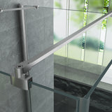 ALONI DOUCHECABINE - U-OPSTELLING - 2 DRAAIDEUREN EN 2 ZIJWANDEN - 900 X 900 X 1950 MM - CHROOM - HELDER GLAS