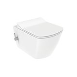 CREAVIT ELEGANT HANGTOILET MET BIDET - RANDLOOS - MET BIDETKRAAN KOUD EN WARM WATER - ZONDER ZITTING - GLANZEND WIT